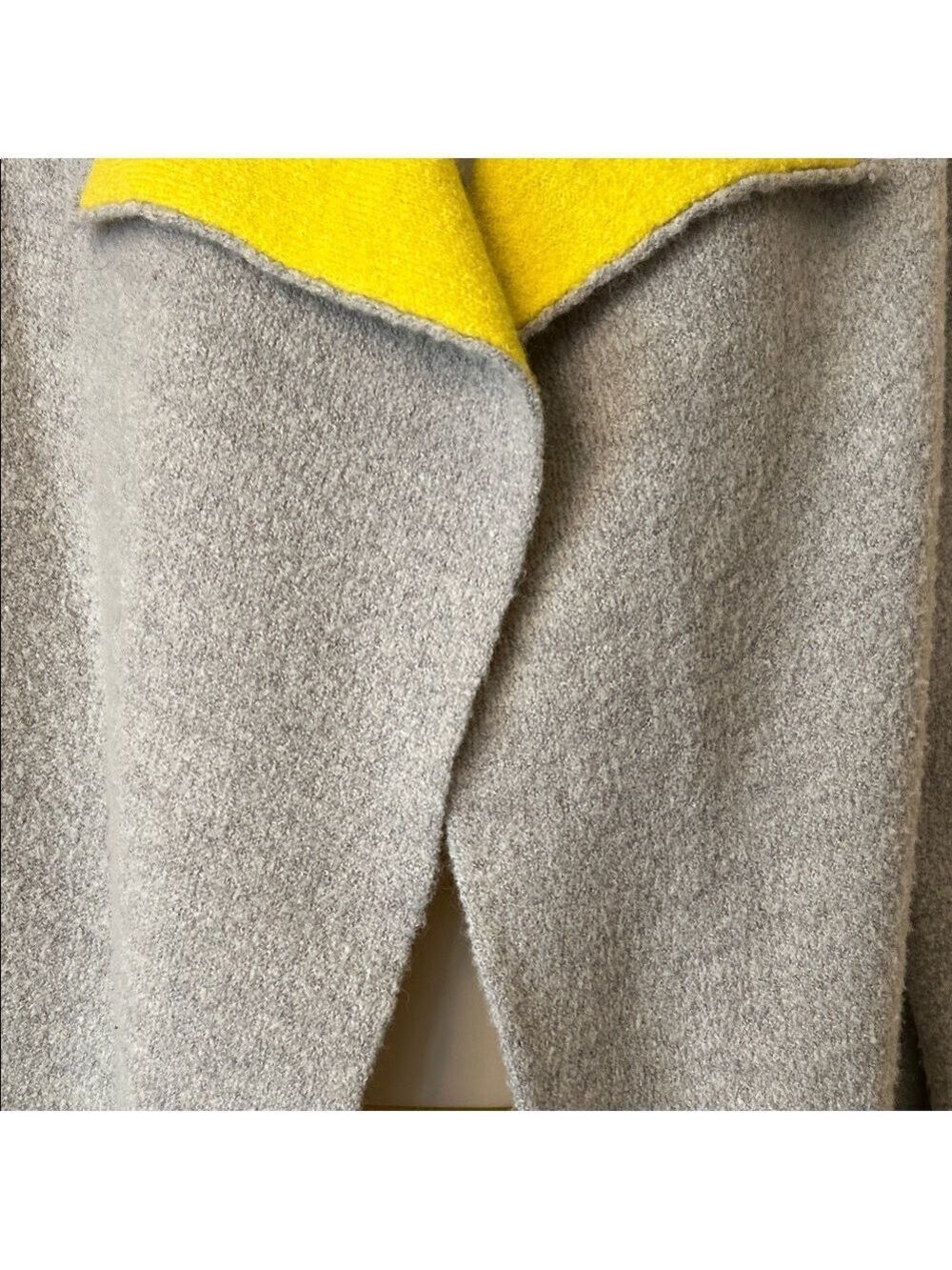 Jin Collection Gray and Yellow Women's Cardigan size S - Picture 3 of 11